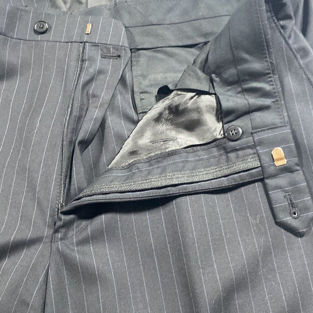New Jos.A Bank Traveler’s Collection Men's Jacket Pants Suit 2 Piece Black *FLAW - Picture 13 of 17